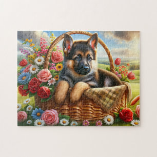 Deutscher Schäferhund-Welpe Puzzle