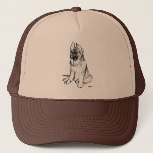 Deutscher Schäferhund-Welpe Truckerkappe