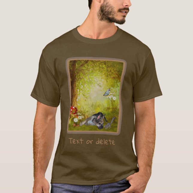 Deutscher Schäferhund Welpenfantasy Hunde Kunst T-Shirt (Vorderseite)