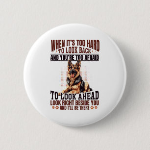 Deutscher Schäferhund Wenn es zu schwer ist, zurüc Button