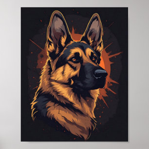 🐕 Deutscher Schäferhund-Zubehör für Hunde-Liebhab Poster