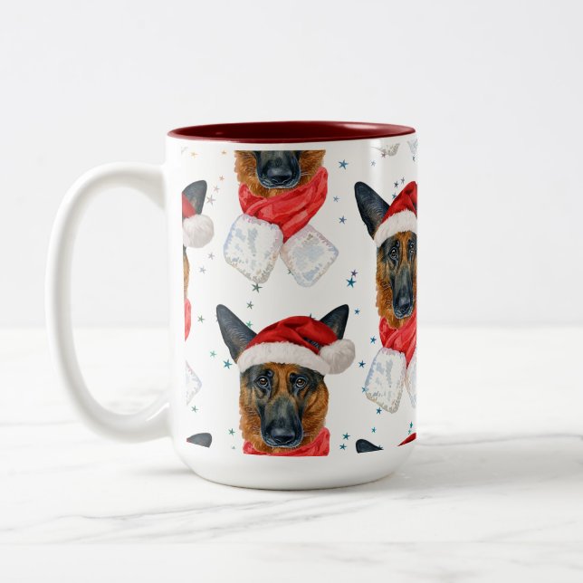 Deutscher Schäferhund züchten Hundeschema Sterne W Zweifarbige Tasse (Links)