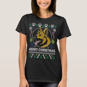 Deutscher Schäferhund züchtet unheimlich Weihnac T-Shirt