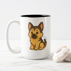 Deutscher Schäferhund Zweifarbige Tasse