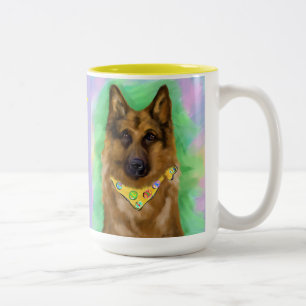 DEUTSCHER SCHÄFERHUND ZWEIFARBIGE TASSE