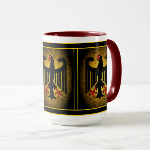 Deutscher, schwarzer Adler der deutschen Flagge, Tasse