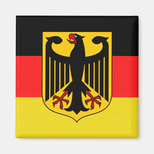 Deutscher, schwarzer Adler deutscher Flagge, Deuts Magnet (Vorne)