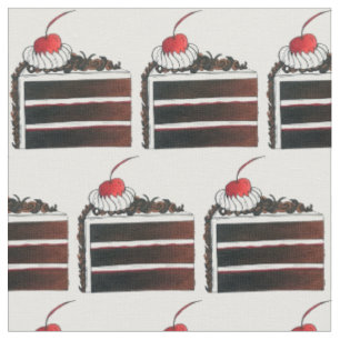 Deutscher Schwarzwaldkuchen Gâteau Slice Dessert Stoff