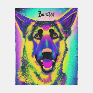 Deutscher Shepard Confetti Pop Art mit optionalem  Fleecedecke