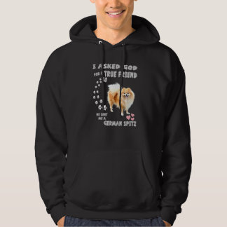 Deutscher Spitz Mama Fluffy Dog Vater Druck Niedli Hoodie