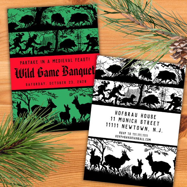 Deutscher Stil Mittelalterliches Fest Wild Game Di Einladung (Von Creator hochgeladen)