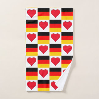 Deutscher Stolz über deutsche Flagge und Herzmuste Handtuch