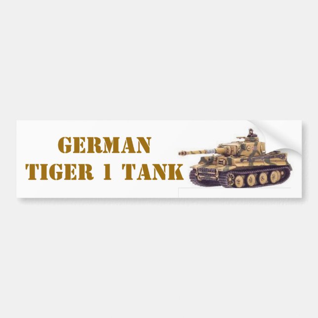DEUTSCHER TIGER 1 TANK AUTOAUFKLEBER (Vorne)