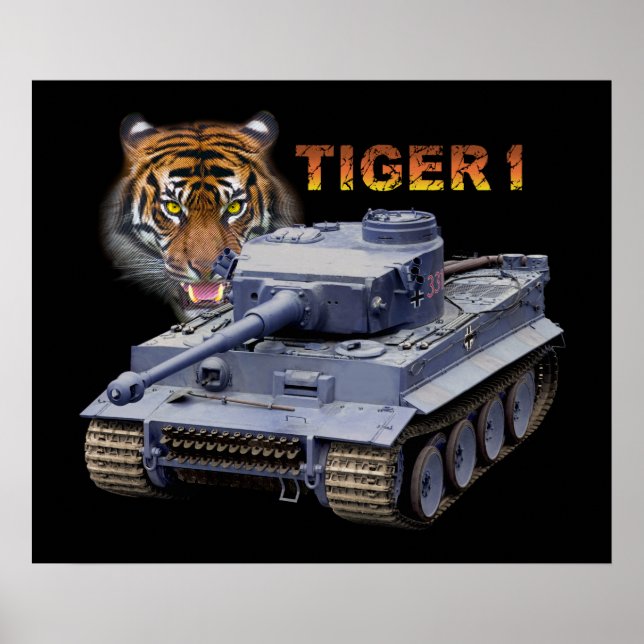Deutscher Tiger 1 Tank Poster (Vorne)