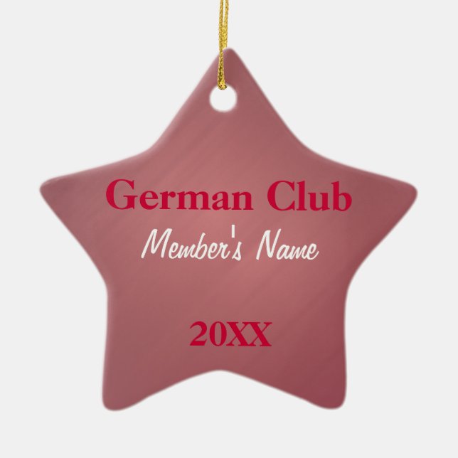 Deutscher Verein, Fremdsprache-Verein-Verzierungen Keramik Ornament (Vorne)
