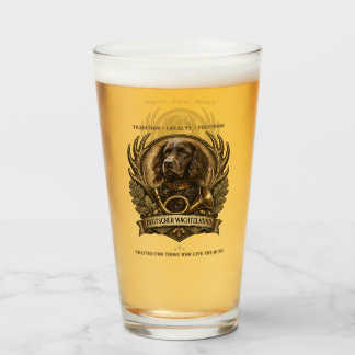 Deutscher Wachtelhund  , Hunting Logo Glas