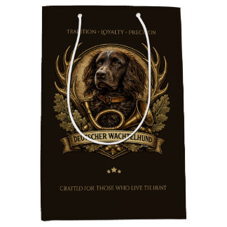 Deutscher Wachtelhund  , Hunting Logo Mittlere Geschenktüte