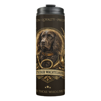 Deutscher Wachtelhund  , Hunting Logo Thermosbecher