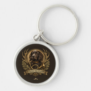 Deutscher Wachtelhund , Jagd-Logo Schlüsselanhänger