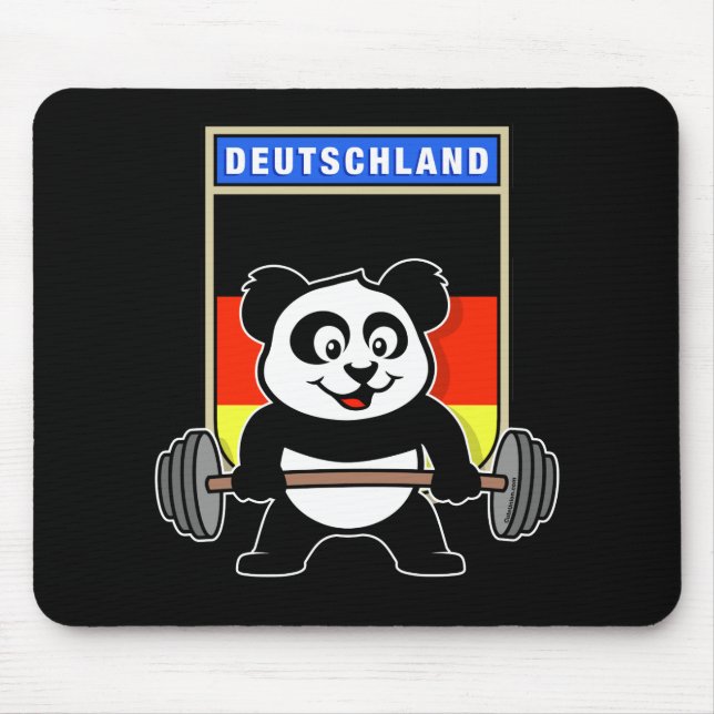 Deutscher Weightlift Panda Mousepad (Vorne)