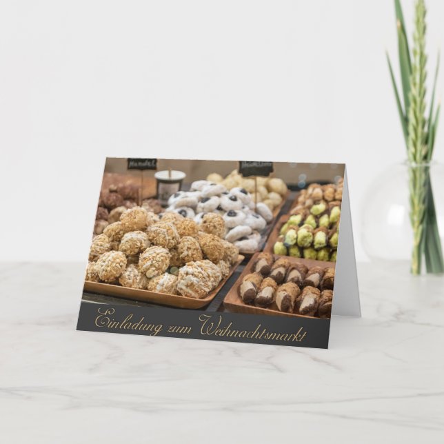 Deutscher Weihnachtsmarkt Karte (Vorderseite)