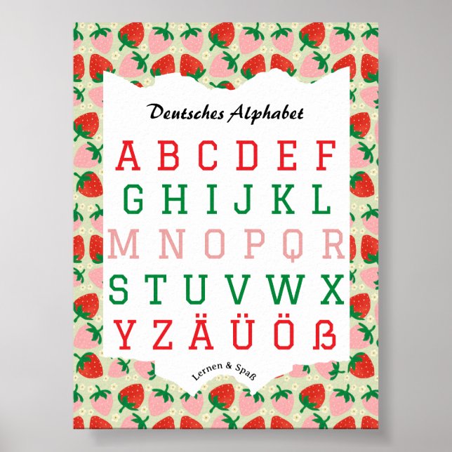 Deutsches Alphabet lernen & Spaß  Poster (Vorne)