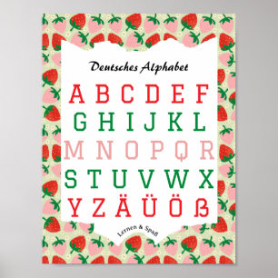 Deutsches Alphabet lernen & Spaß  Poster