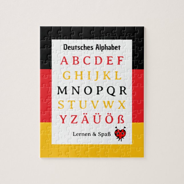 Deutsches Alphabet Lernen & Spaß Puzzle (Vertikal)