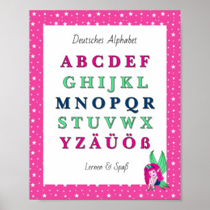 Deutsches Alphabet – Süße Fee Poster