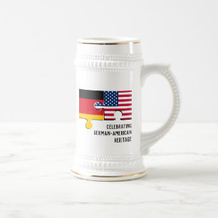 DEUTSCHES AMERIKANISCHES Erbe Monogramm Bierglas