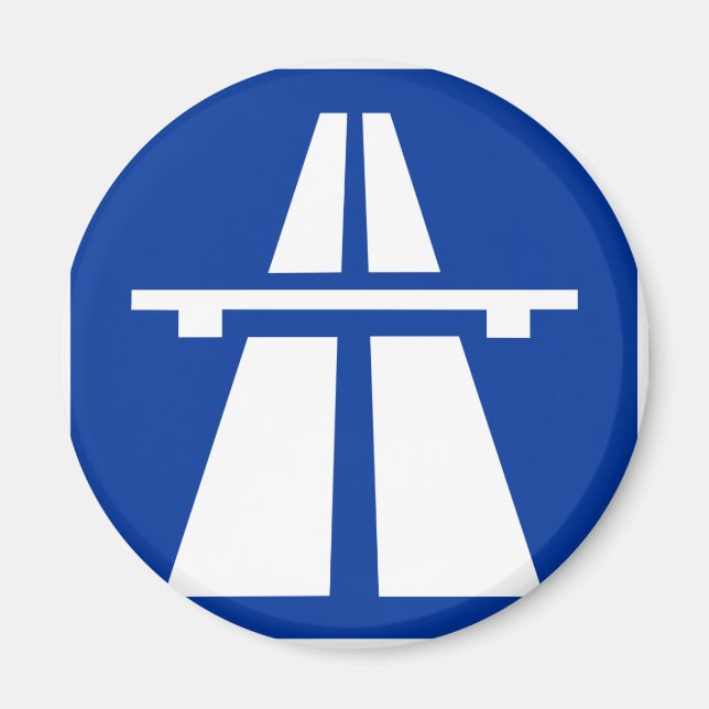 deutsches Autobahnzeichen Magnet (Vorne)