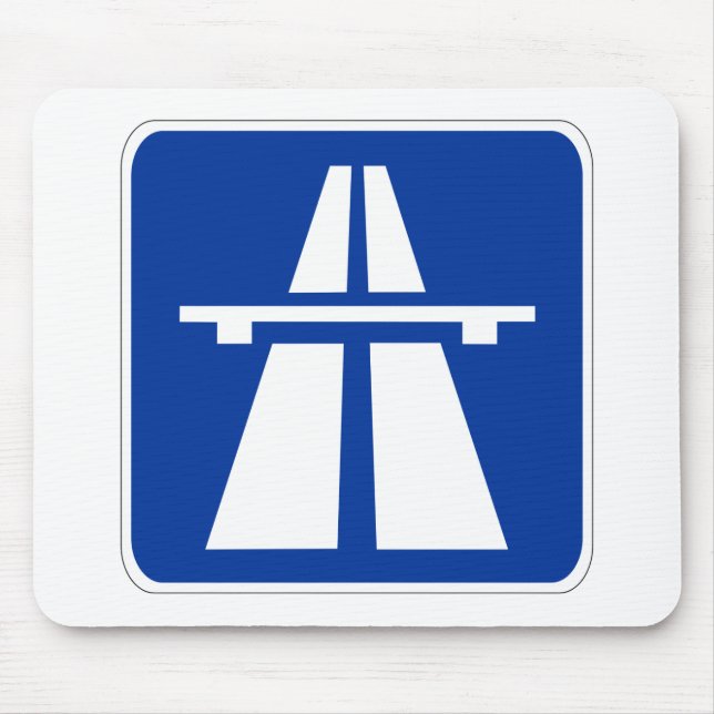 deutsches Autobahnzeichen Mousepad (Vorne)