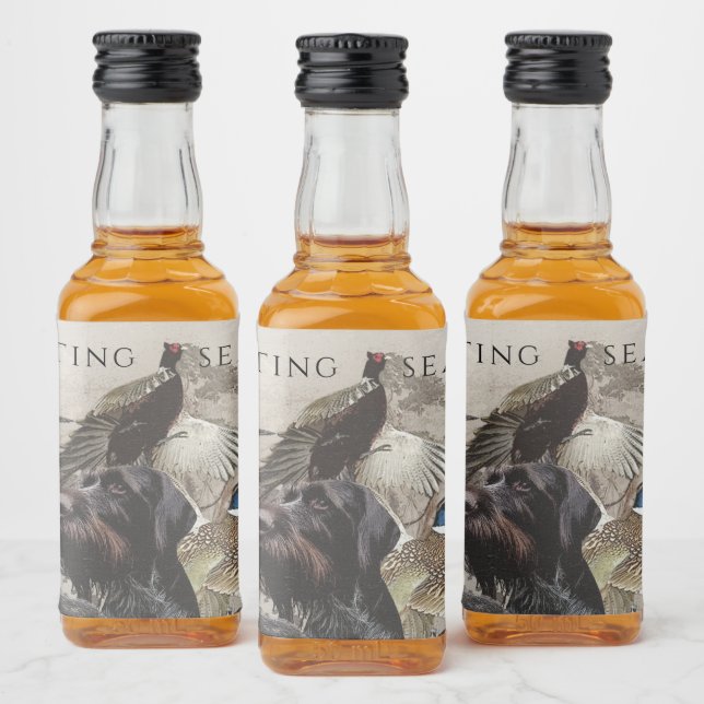 Deutsches Drahthaar Pointer Alkoholflaschenetikett (Flaschen)