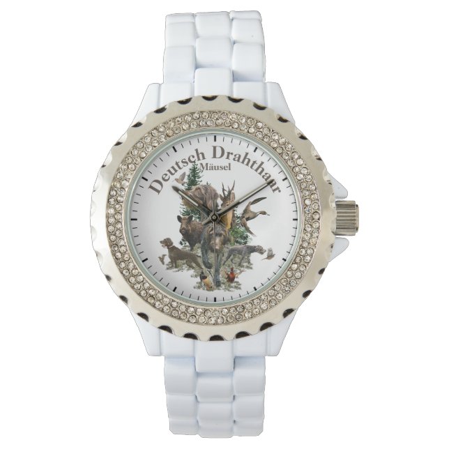 Deutsches Drahthaar Pointer Armbanduhr (Vorderseite)