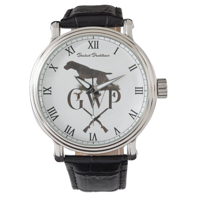 Deutsches Drahthaar Pointer Armbanduhr (Vorderseite)