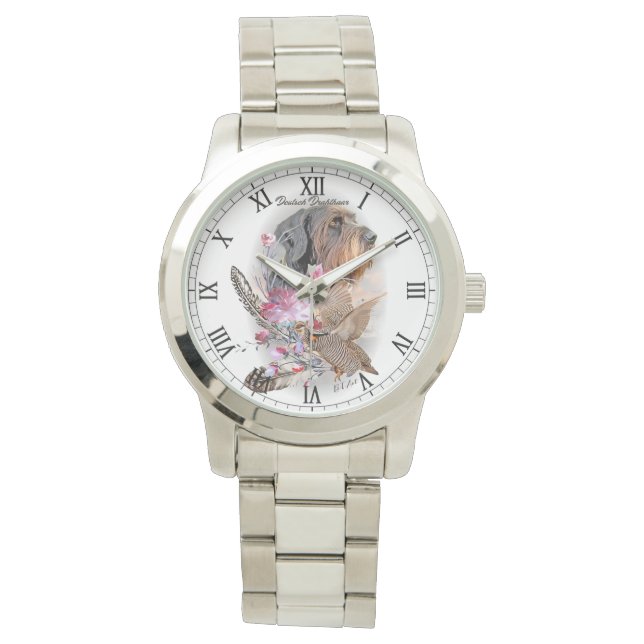 Deutsches Drahthaar Pointer Armbanduhr (Vorderseite)