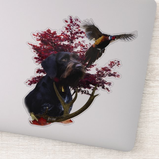 Deutsches Drahthaar Pointer Aufkleber (Detail)