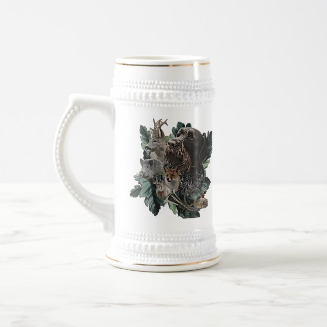 Deutsches Drahthaar Pointer Bierglas (Links)