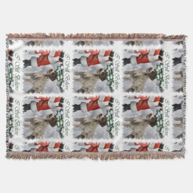 Deutsches Drahthaar Pointer Christmas Decke (Vorderseite)