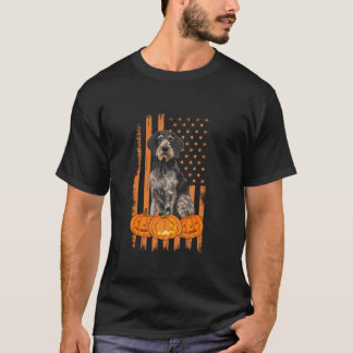 Deutsches Drahthaar Pointer Dog USA Flag Patriotic T-Shirt