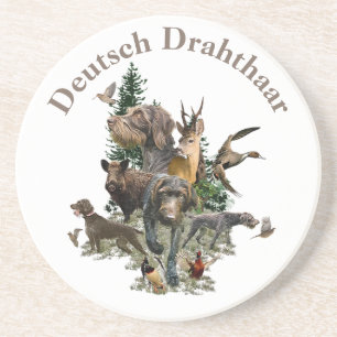Deutsches Drahthaar Pointer Getränkeuntersetzer