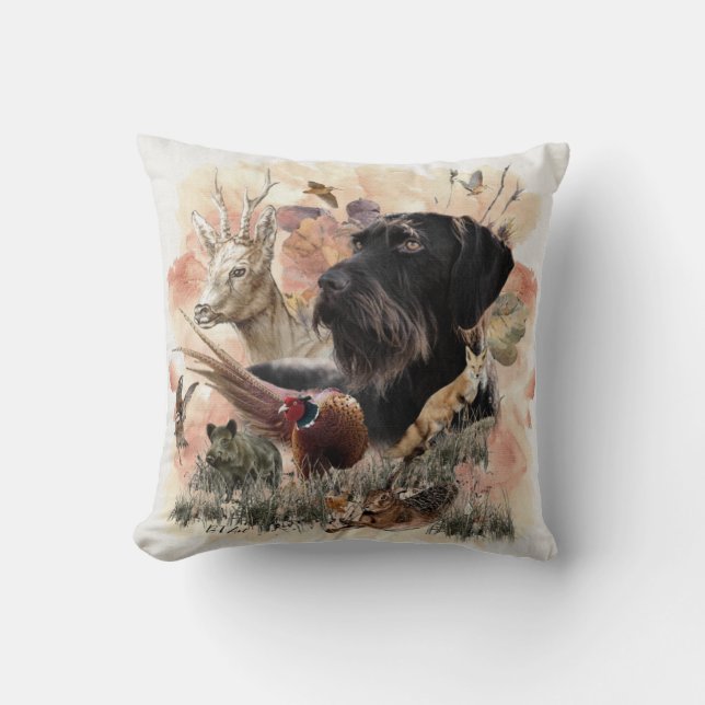 Deutsches Drahthaar Pointer Kissen (Vorderseite)