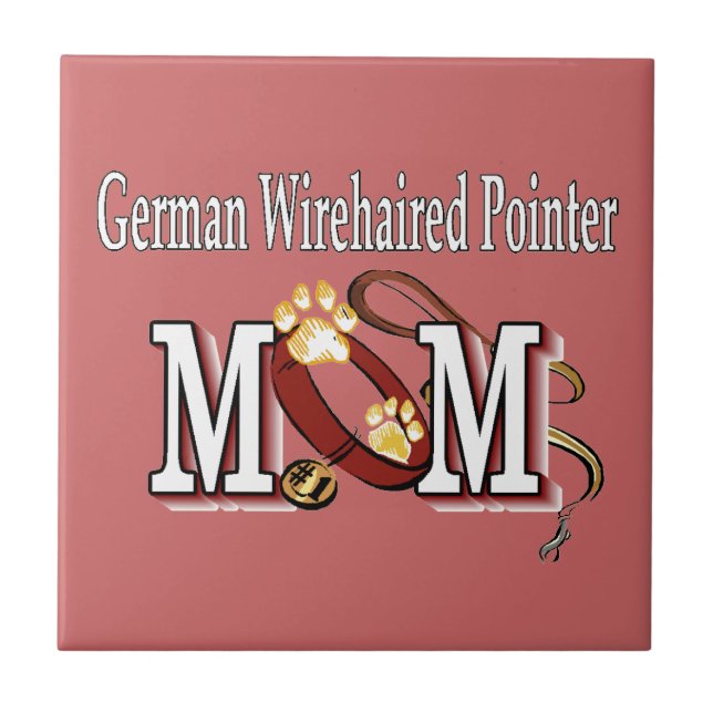 Deutsches Drahthaar Pointer Mama Geschenke Fliese (Vorderseite)