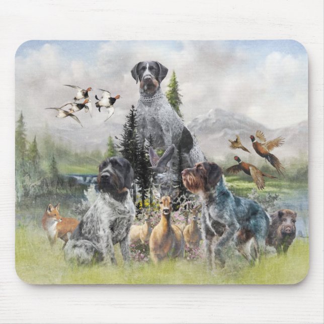 Deutsches Drahthaar Pointer Mousepad (Vorne)