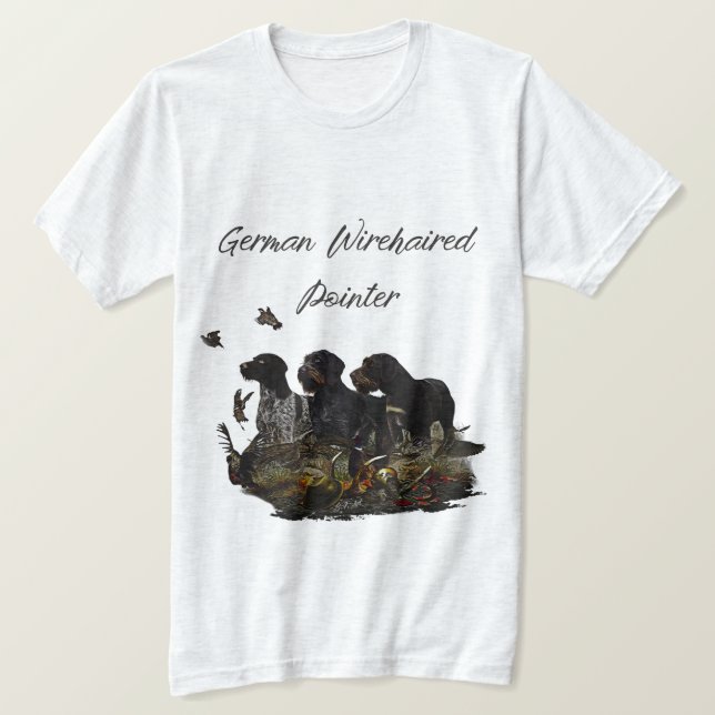 Deutsches Drahthaar Pointer T - Shirt (Design vorne)