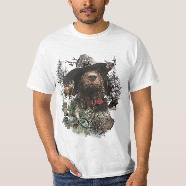 Deutsches Drahthaar Pointer T - Shirt (Vorderseite)