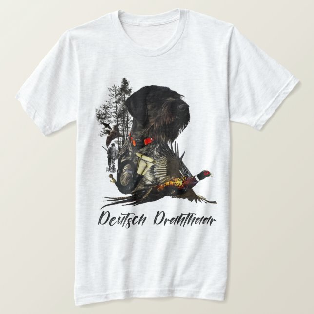 Deutsches Drahthaar Pointer T - Shirt (Design vorne)