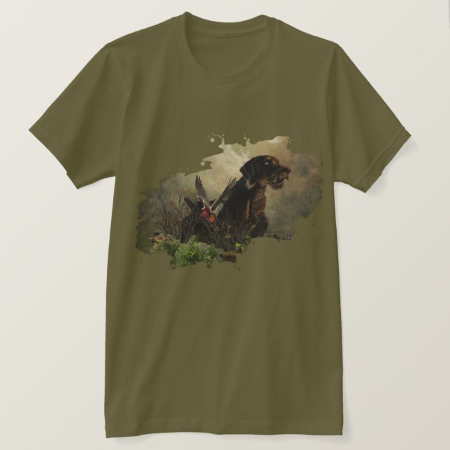 Deutsches Drahthaar Pointer T - Shirt (Design vorne)