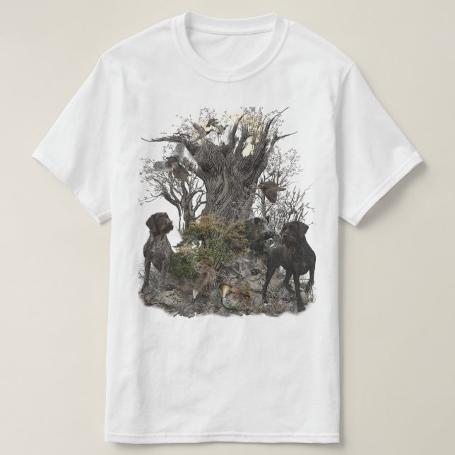 Deutsches Drahthaar Pointer T - Shirt (Design vorne)