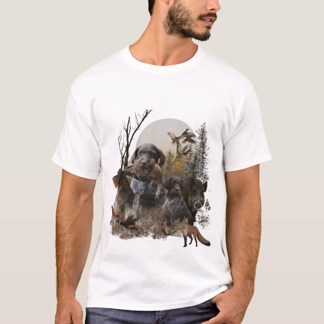 Deutsches Drahthaar Pointer T-Shirt (Vorderseite)